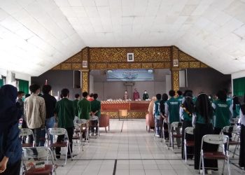 Acara pembukaan pelantikan pengurus baru himatel. (Patriotik/Fitriani).